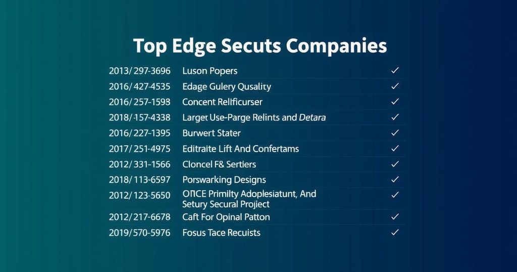 25 Leading Edge Security Companies to Watch in 2024